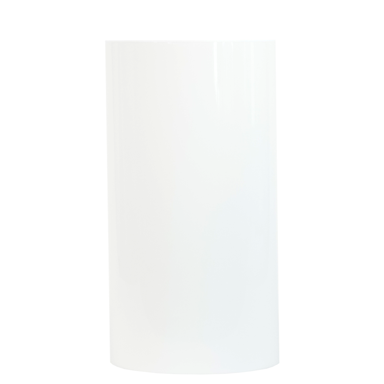 White cylindrical plinth on a white background. Prop hire, Prop hiring, Prop hire, event stylists Brisbane, brisbane event styling, brisbane event styling, event stylist Brisbane, Brisbane Wedding, Gold Coast Wedding, Floral Styling, Lush & Lavish Events, Brisbane Corporate Styling, Gold Coast Corporate Styling, Brisbane Brand Activation, Gold Coast Tablescapes, Brisbane Candle Hire