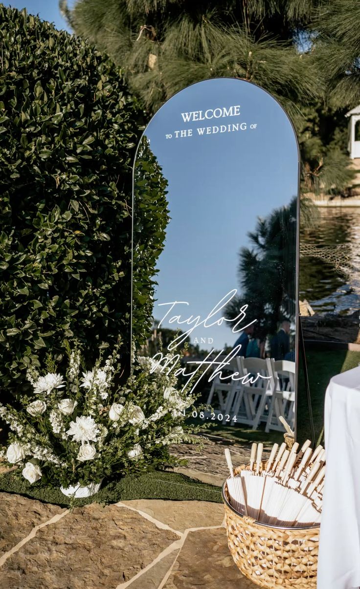 Mirror Personalised Welcome Signage