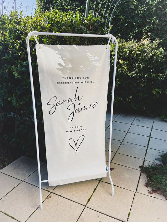 Linen Personalised Welcome Signage