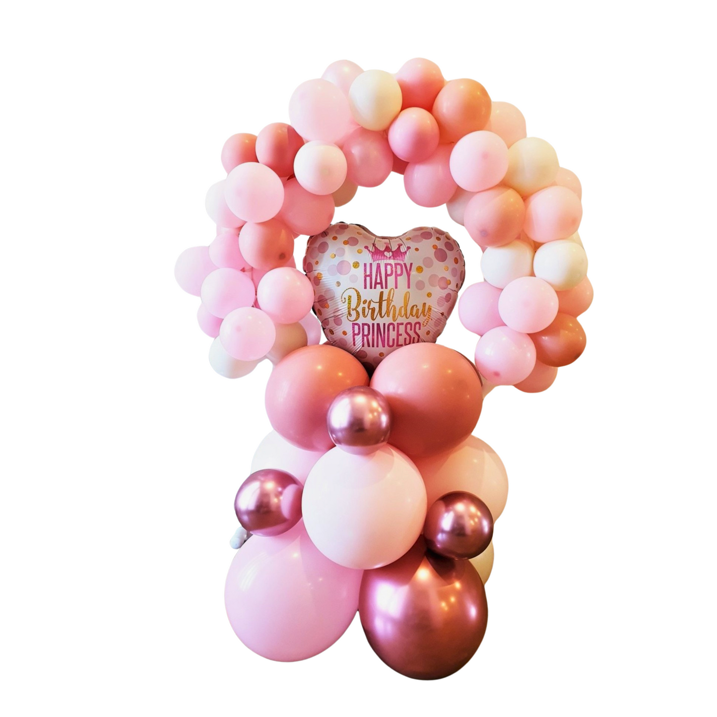 Pink and white love-themed balloon bouquet with heart-shaped and metallic balloons. Prop hire, Prop hiring, Prop hire, event stylists Brisbane, brisbane event styling, brisbane event styling, event stylist Brisbane, Brisbane Wedding, Gold Coast Wedding, Floral Styling, Lush & Lavish Events, Brisbane Tablescape, Gold Coast Tablescapes, Brisbane Candle Hire
