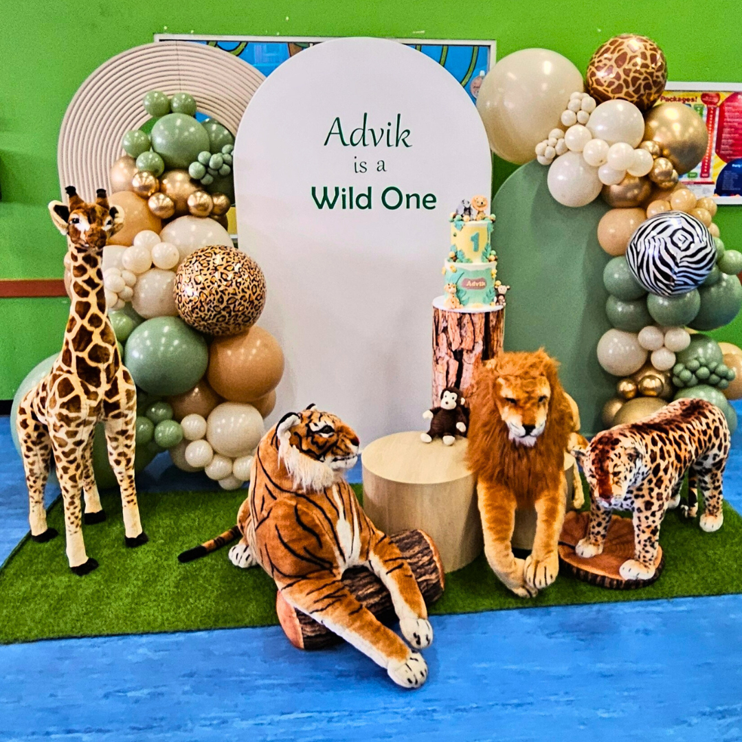 Safari Jungle Theme Birthday Balloon Backdrop