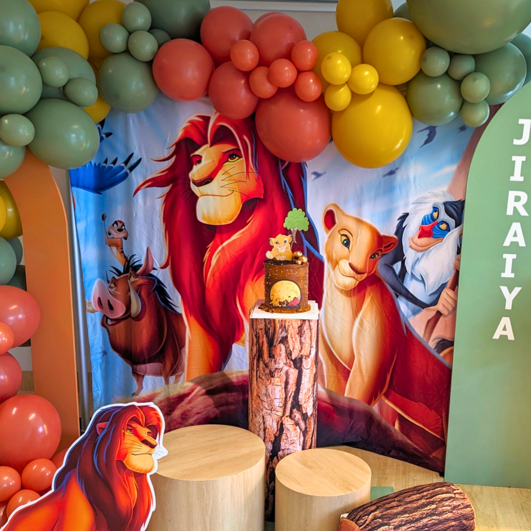 Regal Lion King Theme 1st Birthday Backdrop