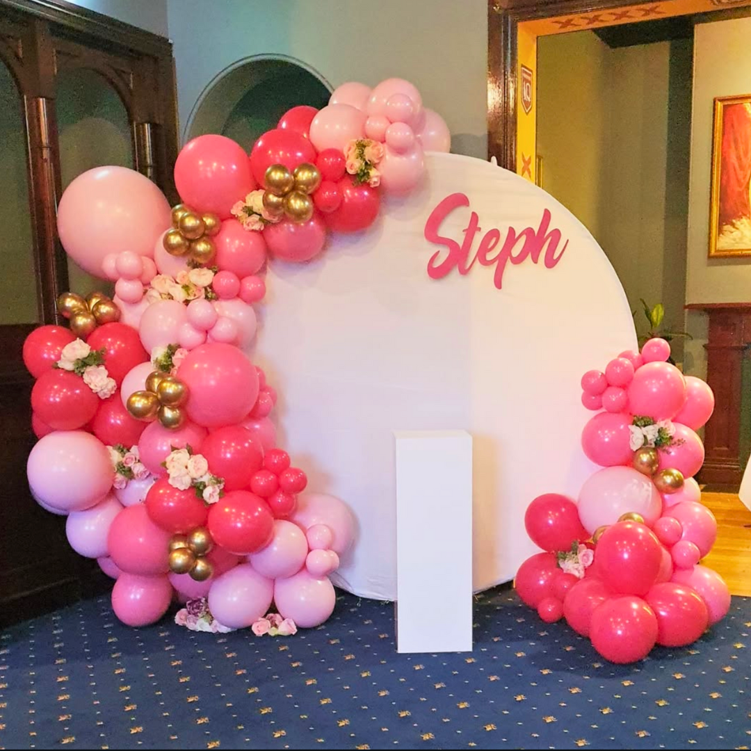 Luxe Balloon and Floral 21st Birthday Backdrop