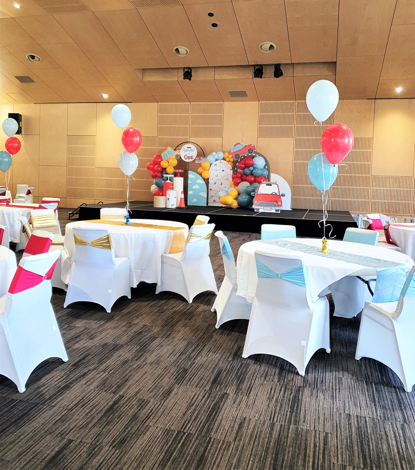 Car Theme 1st Birthday Backdrop