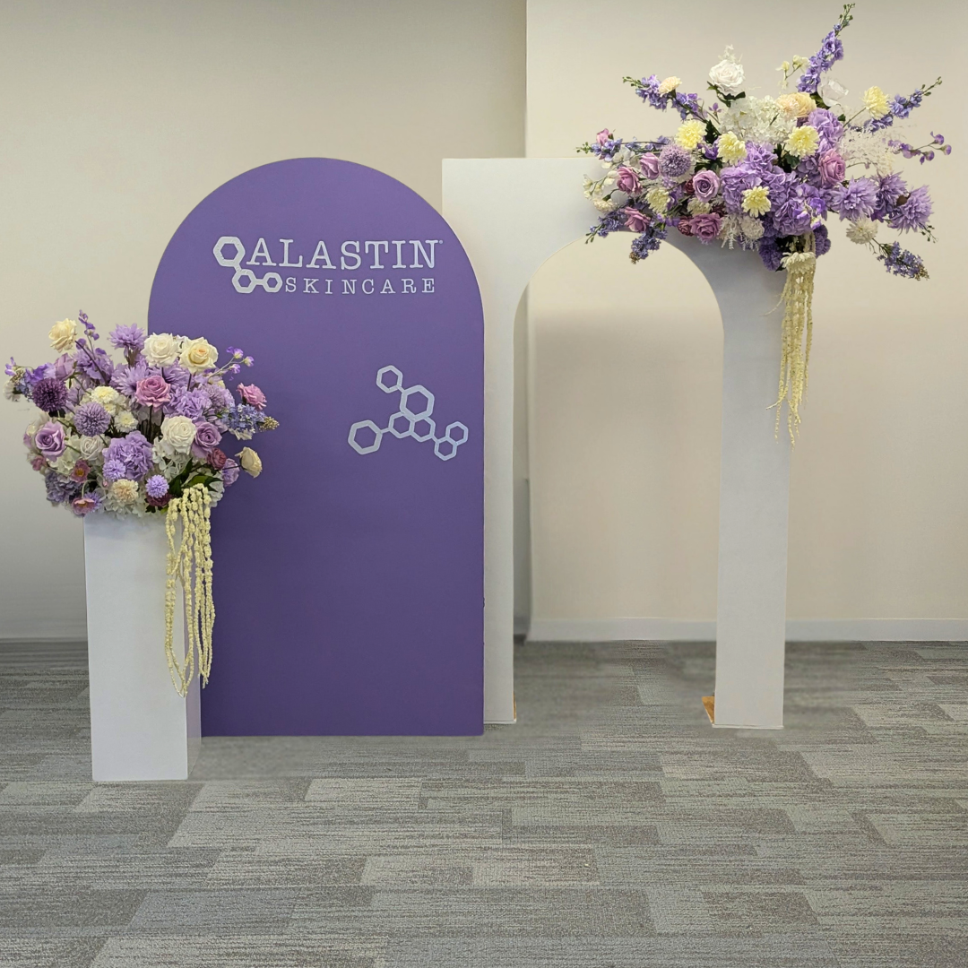 Elegant Branded Floral Backdrop