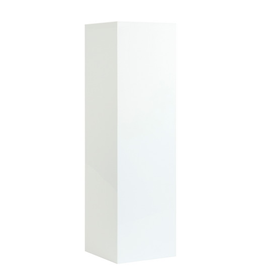 White rectangular plinth on a white background. Prop hire, Prop hiring, Prop hire, event stylists Brisbane, brisbane event styling, brisbane event styling, event stylist Brisbane, Brisbane Wedding, Gold Coast Wedding, Floral Styling, Lush & Lavish Events, Brisbane Corporate Styling, Gold Coast Corporate Styling, Brisbane Brand Activation, Gold Coast Tablescapes, Brisbane Candle Hire
