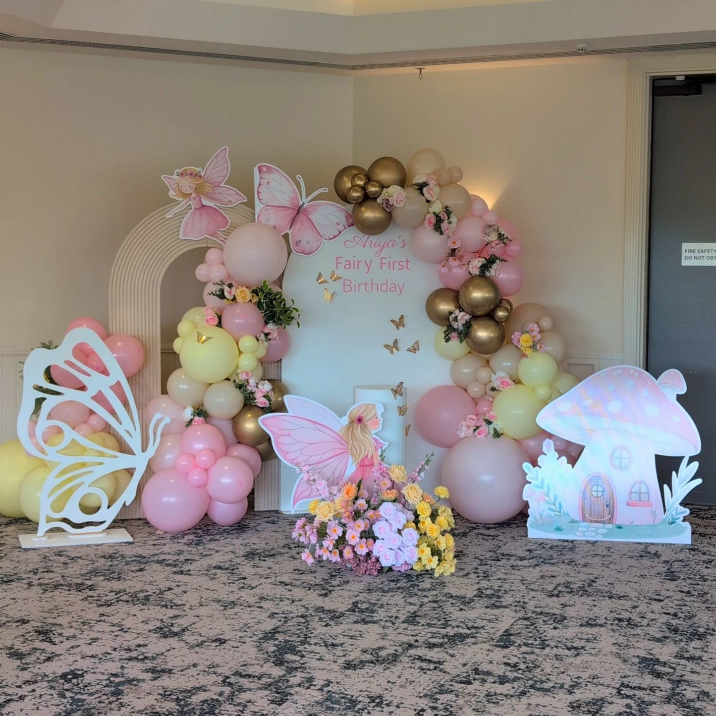 Whimsical Fairy 1st Birthday Backdrop