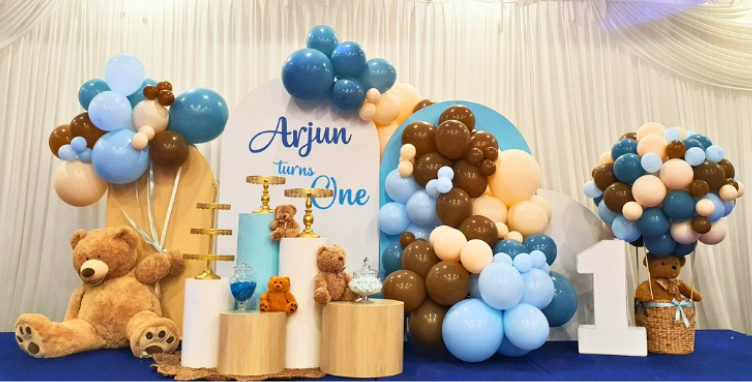 Grand Teddy Bear Theme 1st Birthday Party Backdrop