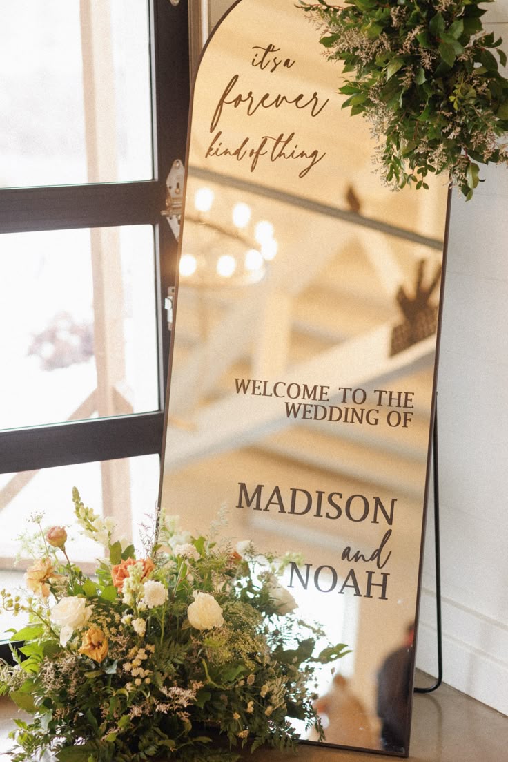 Mirror Personalised Welcome Signage