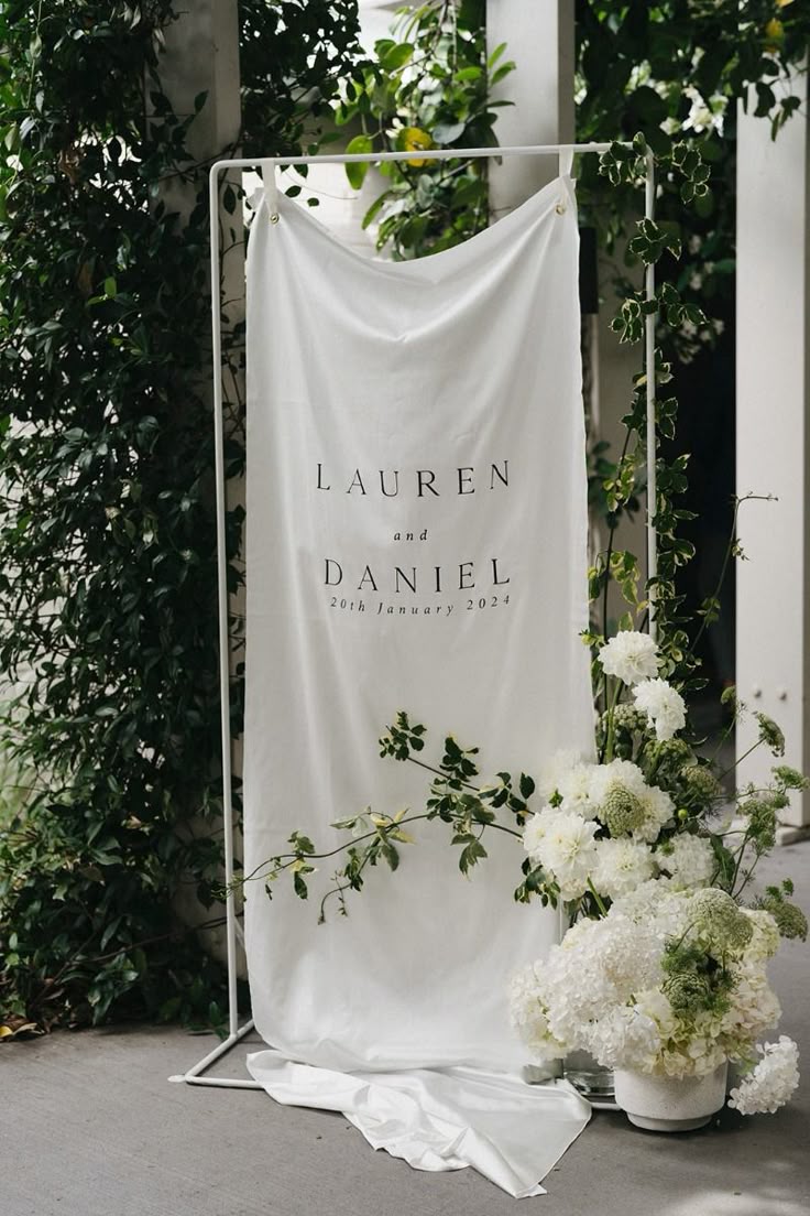 Linen Personalised Welcome Signage